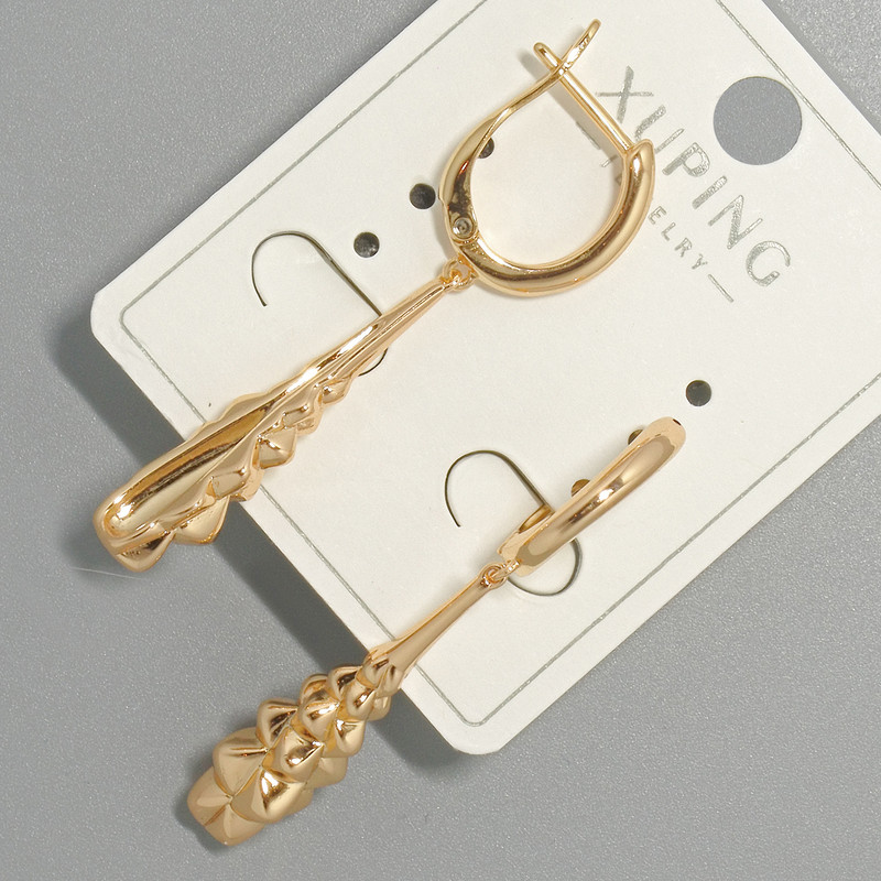 Earrings Xuping, diameter 7×29 mm + -, length 44 mm ± 18K gold plating