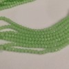 Czech Glass Crystals Beads, Saladin Green Matte Rondelle, diameter 6x4.5 mm, thread length 41 cm