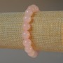 Bracelet Pink Quartz Natural Stone Smooth Bead, diameter 10mm±, length 18cm± (stretch)