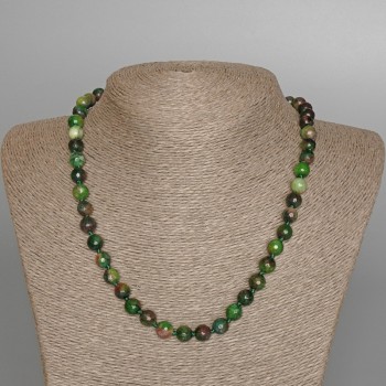 Zoisite Beads (faceted) round bead, diameter 8mm±, length 48cm±