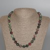 Zoisite Necklace, natural stone, faceted bead sphere, diameter 10mm±, length 50cm±