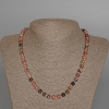 Rhodonite Necklace natural stone smooth bead, diameter 7mm±, length 49cm±