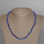 Lapis Lazuli Necklace, Natural Stone, Smooth Bead, 6.5 mm diameter, 47 cm length