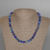 Necklace of Natural Lazurite Smooth Round Beads, diameter 8mm, length 47cm