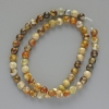 Yellow Agate Beads smooth round 6mm diameter, 38cm length on thread