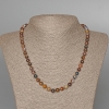 Petersite Necklace with Natural Stone, smooth round beads, diameter 7mm±, length 49cm±