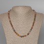 Petersite Necklace with Natural Stone, smooth round beads, diameter 7mm±, length 49cm±