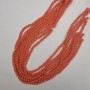 Beads Czech Crystal Orange Faceted Rondelle, 6x5mm, 43mm length on nylon thread