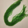 Czech Crystal Green Transparent Faceted Rondelle Beads, 3.5×3 mm, 34 cm string on monofilament