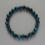  bracelet Azure Cat's Eye natural stone smooth bead, diameter 8mm+-, length 18cm+- (stretch)