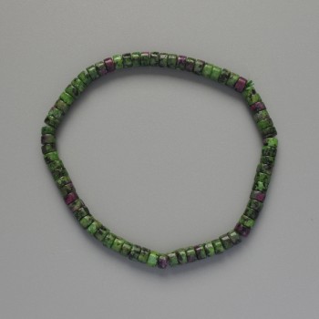 Bracelet Zoisite natural stone washer, diameter 4.5×2.5mm±, length 18cm± (stretch)