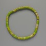 Variscite Bracelet, Green (Pressed) Bead, 4.5x2.5 mm, diameter 4.5x2.5 mm, stretch 18 cm