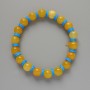 Bracelet "Ukraine" Citrine smooth bead, diameter 8.5 mm±, length 18 cm± (stretch) with polymer clay inlays