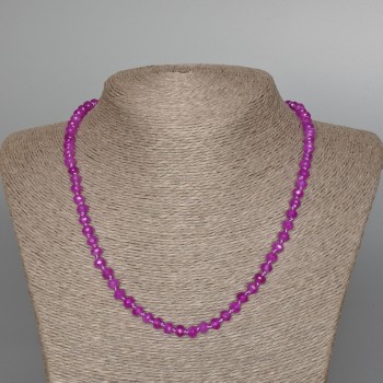 Amethyst Bead Necklace (individual) faceted rondelle, diameter 6x4mm, length 49cm