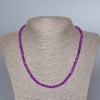 Amethyst Necklace (loose) Faceted Rondelle Beads, 4.5×2.5 mm, length 48 cm ±
