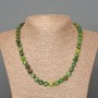 Assorted Necklace with Faceted Natural Stone Cubes, 7.5 mm diameter, length 48 cm
