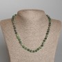 Zoisite Beaded Necklace, Natural Zoisite Stone, Faceted Round Beads, 6.5mm diameter, 47cm length