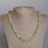 Prehnite Necklace with Faceted Natural Stone Bead, 10mm diameter, length 50cm