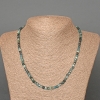 Apatite Necklace with natural gemstone, faceted cube, diameter 4mm±, length 48cm±