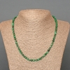 Malachite Necklace with Faceted Natural Stone, 4–5 mm Cube Beads, 50 cm Length