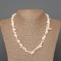 Adularia necklace natural stone chip, 8x4mm, length 47cm