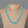 Turquoise-Tinted Howlite Bead Necklace, 8x4mm Chip, 47cm Long