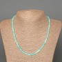 Amazonite Bead Necklace natural stone faceted cube, diameter 4mm ±, length 48cm ±