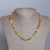 Necklace Yellow Jadeite natural stone faceted beads, diameter 6x8mm, length 48cm