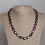 Garnet Necklace, natural stone, faceted beads, diameter 12x14mm, length 51 cm
