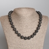 Necklace of Volcanic Lava Beads, 12 mm diameter, length 47 cm