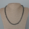 Hematite Smooth Rondelle Bead Necklace, 8x4 mm, length 48 cm
