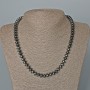 Hematite Smooth Rondelle Bead Necklace, 8x4 mm, length 48 cm