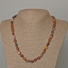 Petersite Natural Stone Bead necklace, faceted, 7x10mm, length 49cm