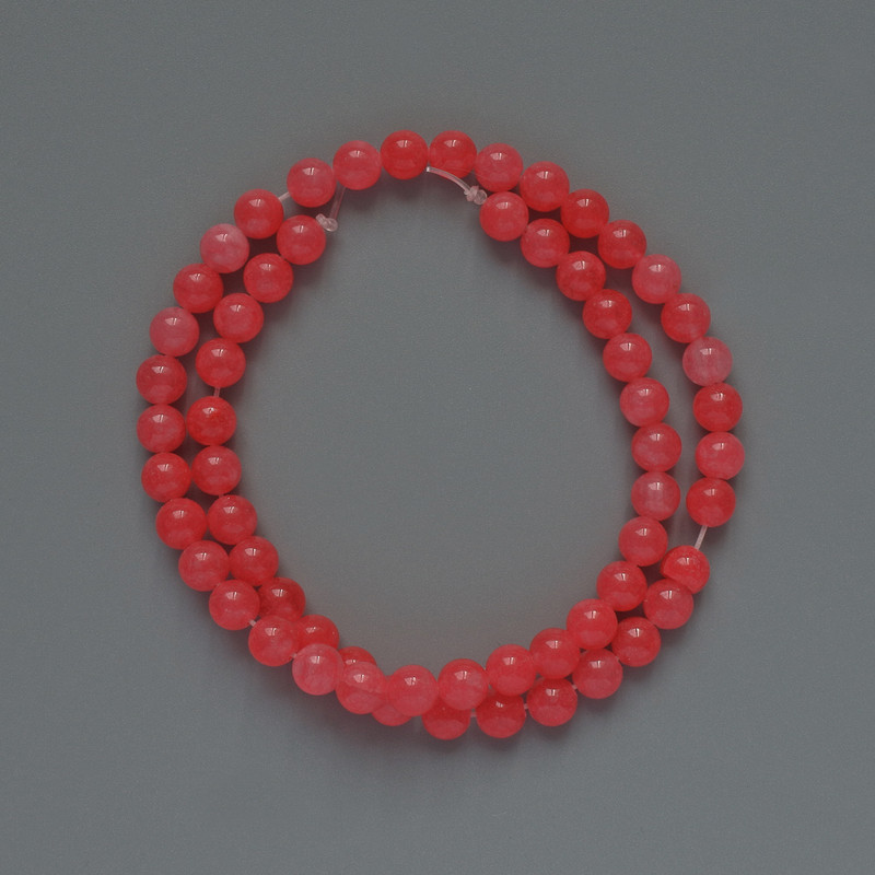 Turquoise? Wait: It's Turmalin artificial beads 6mm smooth round, length 37cm on line