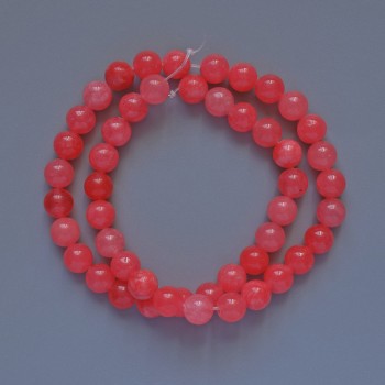 Beads Tourmaline (artificial) smooth round, diameter 8mm±, length 38cm± on beading wire