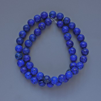Lapis Lazuli Beads (piece) Smooth Round 8mm Ø, Thread Length 39cm ± on String