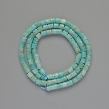 Amazonite Beads natural stone cut, diameter 4x4mm, length 39cm on thread