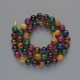 Cat's Eye Beads Assorted Natural Stone Smooth Round Bead, diameter 8.5mm, length 39cm, on thread