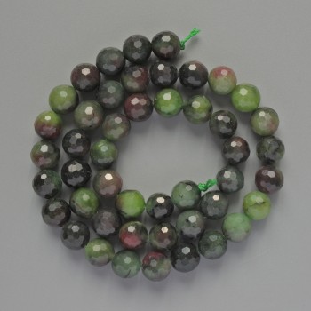 Zoisite Beads Natural Stone Brushed Round Bead, 8mm Diameter, 38cm Length on Thread