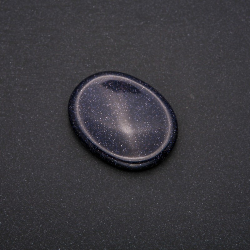 Face Scraper Massage Tool with Natural Stone Aventurine Blue Sand 45.5×35.5 mm, 5 mm