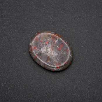 Facial Massage Scraper from Natural Stone Jasper Heliotrope 45.5×35.5 mm