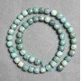 Amazonite Beads, Natural Stone, Faceted Cube, 7mm dia., 38cm length on thread