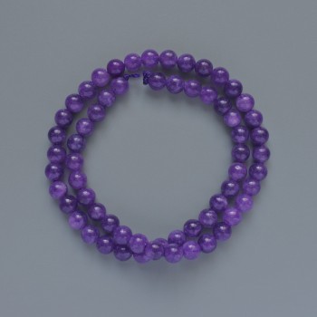 Sugilite Beads (artificial) smooth round ball, diameter 6.5mm±, length 39cm± on a thread