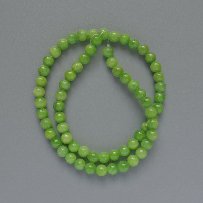 Onyx Beads Smooth Ball 6.5 mm diameter, 40 cm length on thread
