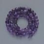 Amethyst Beads natural stone Faceted cube, diameter 7mm±, length 38cm± on a thread