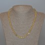 Rutilated Quartz Necklace Hairy Quartz natural stone smooth bead, diameter 6.5mm+-, length 49cm+-