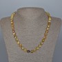 Necklace Yellow Agate Smooth Bead, diameter 8mm+-, length 48cm+