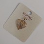 Xuping Pendant "Heart" with White Crystal Beads, 23x18mm diameter ± Gold Plating 18K