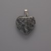 Pendant Heart Labradorite, diameter 20x20x6mm+-, length 28mm+-