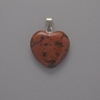 Pendant Heart Obsidian, diameter 20x20x6mm±, length 28mm±